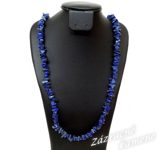 Náhrdelník lapis lazuli sekaný 45 cm