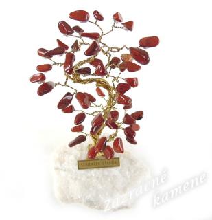 Stromček šťastia jaspis červený 14 cm